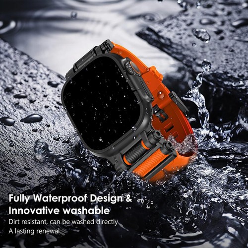 Silicone Strap Metal Connector For Apple Watch Ultra 2/ Ultra/10/9/8/7/6/SE/5/4 - Picture 10 of 53