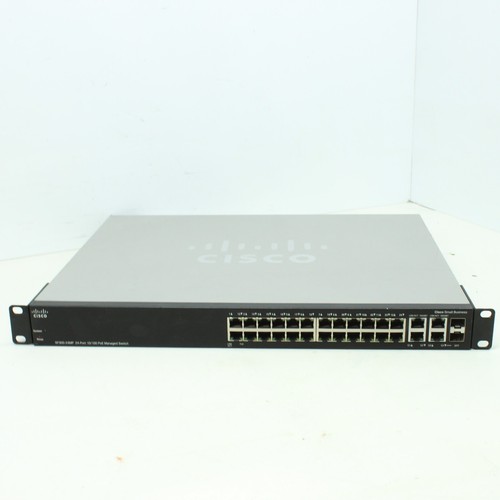 Commutateur réseau Ethernet Cisco SF300-24MP 24 ports 10/100 4 x 1 Go SFP géré PoE + - Photo 2/13