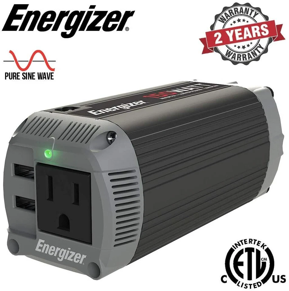 Energizer 150 Watts Pure Sine Wave Power Inverter - 2 USB Ports QC 3.0 - Image 2 of 4