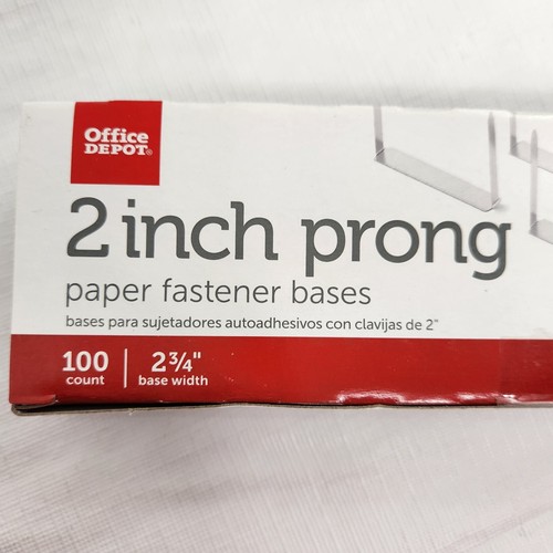 2-in Prong Paper Fastener Bases 100 Count 2¾ Base Item 441-771 Office Supplies - Picture 3 of 7