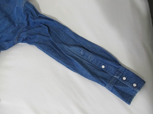 Vintage Ranchcraft Penneys Denim Chambray Western Pearl Snap Shirt - Picture 21 of 23