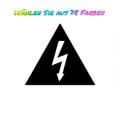 2x Blitz Strom Aufkleber  Größe bis 11cm Sticker Tuning Auto Decal Danger m2
