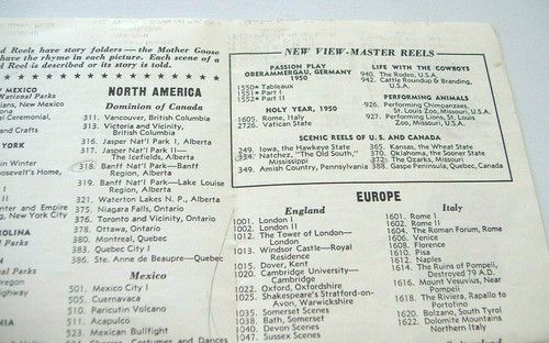VINTAGE VIEW-MASTER REEL LIST ~ REVISED FEBRUARY, 1951 - Picture 8 of 12