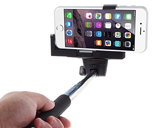 Monopod Selfie Stick Telescopic+Bluetooth Wireless Mobile Phone Holder Black - 第 2/6 張圖片
