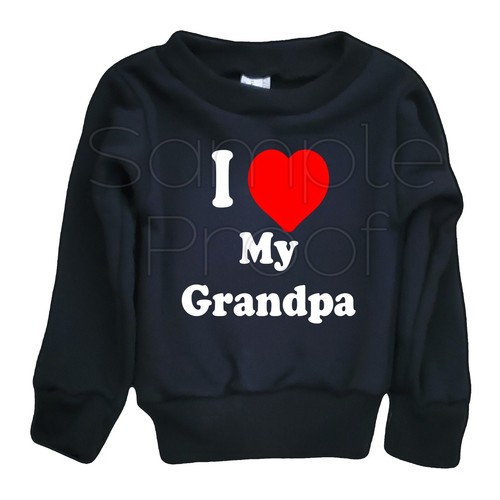 Toddlers Sweatshirt I Heart My Grandpa Halloween Funny Horror All Sizes  - Picture 1 of 2