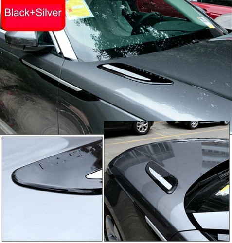 Cubierta de ventilación de salida de aire para Land Rover Range Rover Velar 2017-21 negra + plateada - Imagen 5 de 10