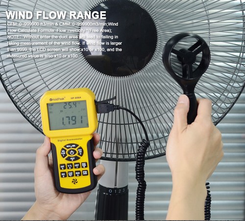 Split Handanemometer Windgeschwindigkeitstester CFM/CMM14-140°F Anemometer Windmeter - Bild 5 von 10