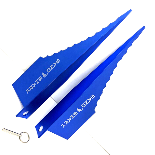 SandShark Shark-Bite Fluke Anchor Replacement Aluminum Serrated Fins & Pin