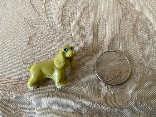 Vintage Green Painted Metal Cocker Spaniel Pin Brooch p1078 - Bild 2 von 3