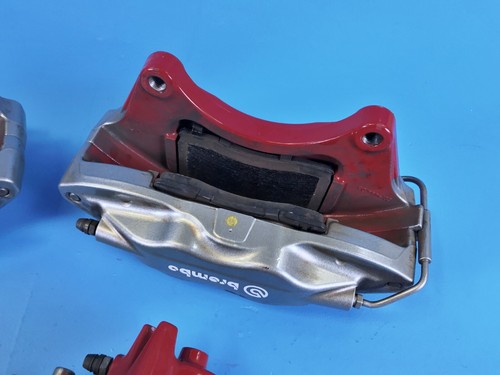 08-15 MITSUBISHI LANCER EVOLUTION EVO X BREMBO FRONT BRAKE CALIPERS SET 48K MI - Picture 18 of 23