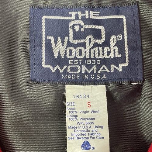 Woolrich Women Coat Size Small 100% Pure Virgin Wool Jacket Red - Picture 8 of 11