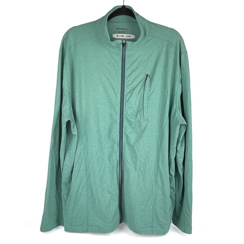 Chaqueta deportiva UNTUCKit para hombre talla XXL manga larga verde azulado cremallera completa spandex poliéster - Imagen 8 de 12