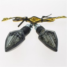 Blinkleuchte Blinklicht LED-Blinker ROCK, schwarz, getöntes Glas, Paar, E-gepr.