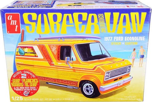 Skill 2 Model Kit 1977 Ford Econoline Surfer Van with Two Surfboards 2-in-1 Kit - Bild 6 von 12
