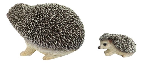 Conjunto de 2 figuras realistas de madre erizo de animales salvajes con bebé hoglet - Imagen 2 de 9