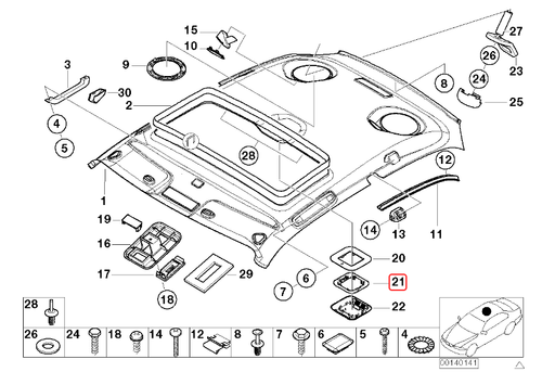 NEW BMW E46 Alarm Sensor Bottom Bracket | E39 E38 Z3 Mini R50 R53 | 51448243665 - Picture 5 of 9