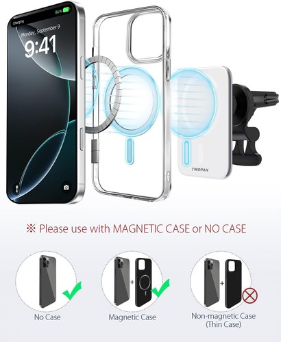 Cargador De Carro Coche Auto Rapido Inalambrico Para Telefonos Cell Universal US - Photo 2 sur 8