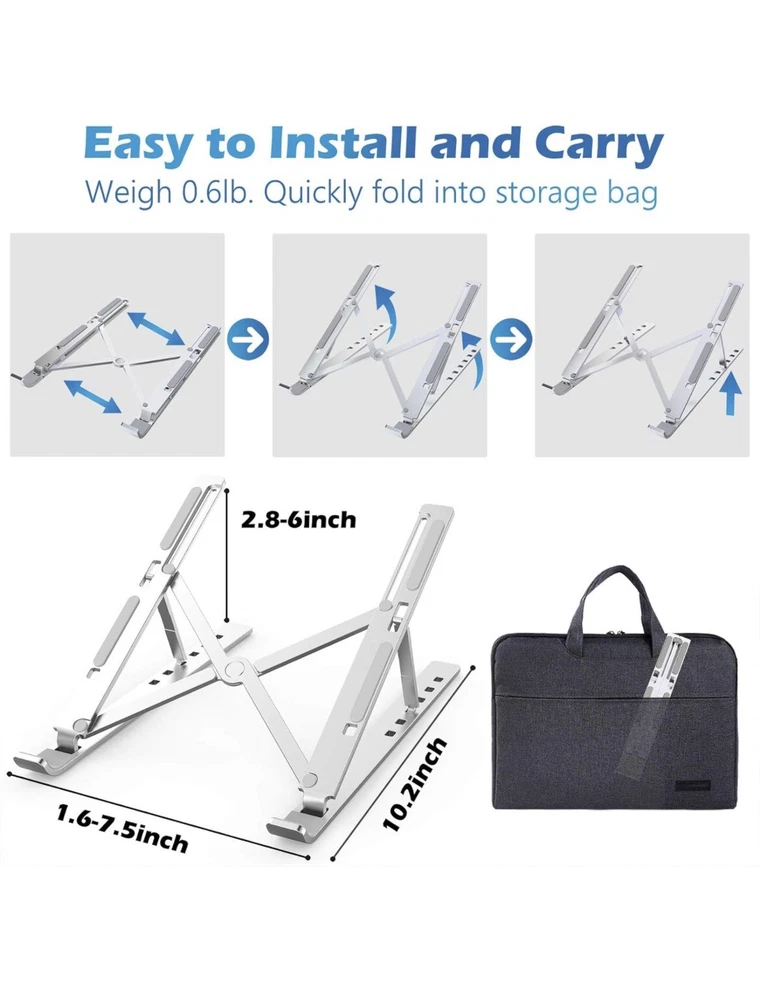Laptop Stand Ergonomic Adjustable Portable Computer Stand