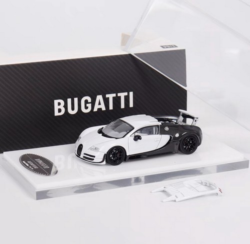Mortal 1/64 Bugatti Veyron Grand sport Black/White Diecast Car Model Toy - Picture 6 of 6