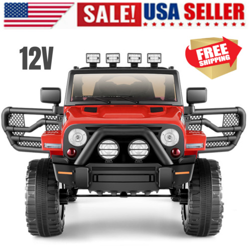 12V Electric Car for Kids, Ride On Car Truck w/ Remote Control Bluetooth, Music - Picture 9 of 67