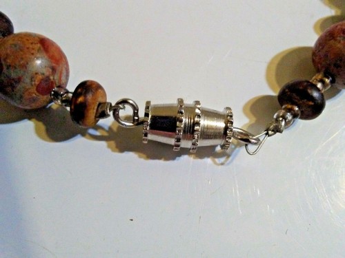 Rhodonite + Unakite Necklace & Bracelet Set (Handmade) - Picture 12 of 12
