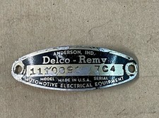 1957 Corvette Delco-Remy 1110891 Dual Point Distributor Tag, Date 7C4