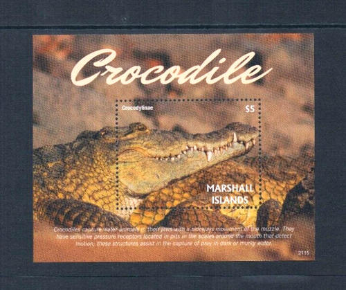 1/3 off $26.50 Scott Value - 2021 MARSHALL ISL Crocodiles 2 s/s CV MNH NH UMM - Picture 5 of 6