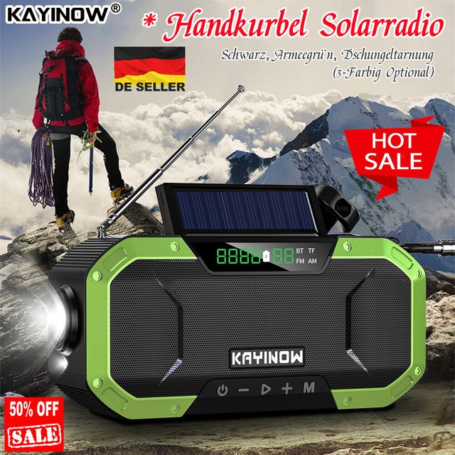 Handkurbel Radios Solar Kurbel Dynamo 5000mAh FM/AM Radio Notfall Alarm SOS+LED Handkurbel Radios Solar Kurbel Dynamo 5000mAh FM/AM Radio Notfall Alarm SOS+LED