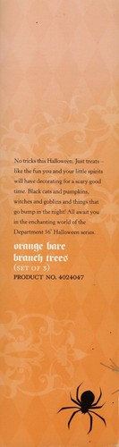 Department 56 Boxed Halloween Village Decor 4024047 Orange Bare Branch Trees P51 - Picture 3 of 5