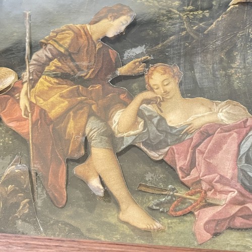 Bouchers Die schlafende Schäferin Vintage 3D Bild Decoupage Pastoral ländlich - Bild 4 von 9