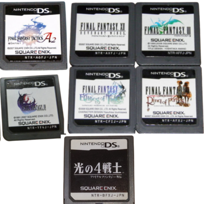 Nintendo DS ファイナルファンタジー　Ⅲ Ⅳ Ⅻ Final Fantasy Ⅲ Ⅳ Ⅻ The 4 Heroes of Light 4 set Nintendo