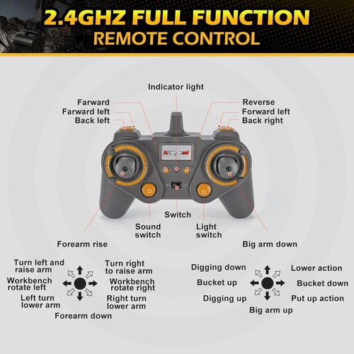 Professional Remote Control RC Excavator, 680-Degree Rotation - Ultimate Gift - Picture 8 of 9