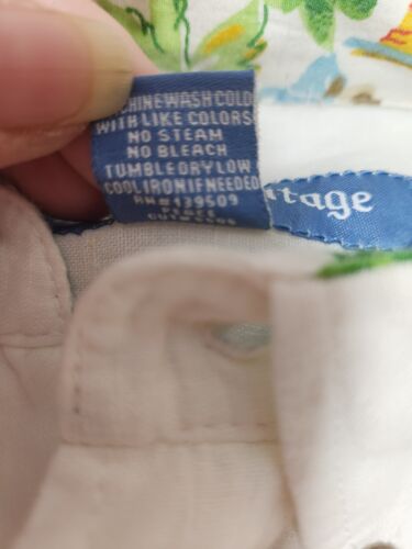 Flusser Vintage White 100% Linen Shirt Mens Sz XL Short Sleeve Button Down - Picture 4 of 7