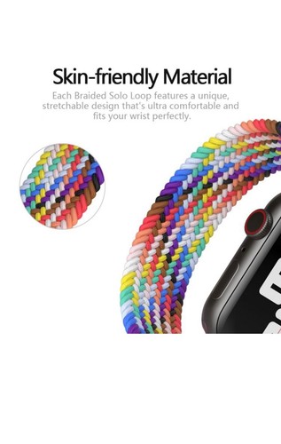 2Pack Braided Solo Loop Straps - Compatible with Apple Watch 8/7/6/5/4/3/2/1/SE - Imagen 4 de 5
