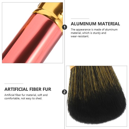 2 Pcs Retractable Powder Brush with Cover Beauty Tool Blush 2pcs Facial Makeup - Bild 2 von 12