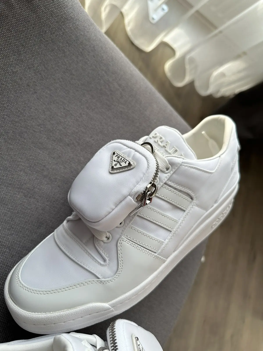 Prada Adidas Forum Low White Sneakers | eBay Prada Adidas Forum Low White Sneakers | eBay