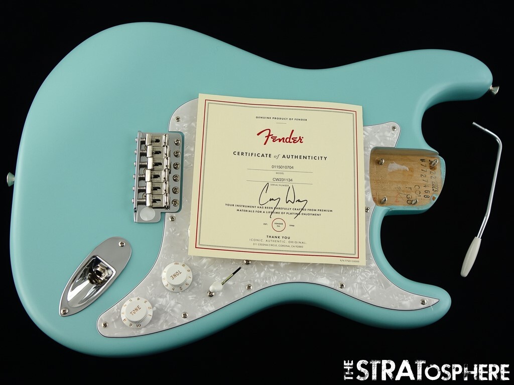 USA Fender Cory Wong Strat LOADED BODY LTD Lacquer Satin Daphne
