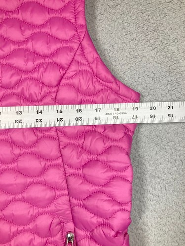 Free Country Vest Women's Medium Pink Quilted Full Zip Mock Neck Pockets - Picture 5 of 15