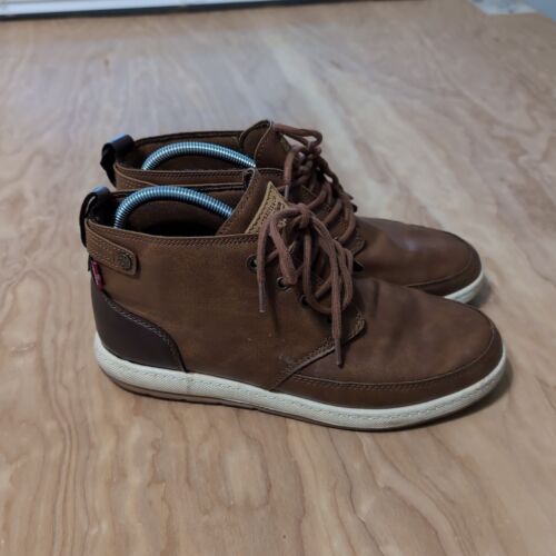 Botas chukka Levis Atwater para hombre marrón liso con cordones sin usar, puntera al tobillo talla 9 para hombre - Imagen 3 de 7