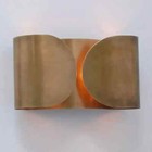 Set of Gold Brass Foglio Sconce Italian Light Italian Wall Sconce Mid Century