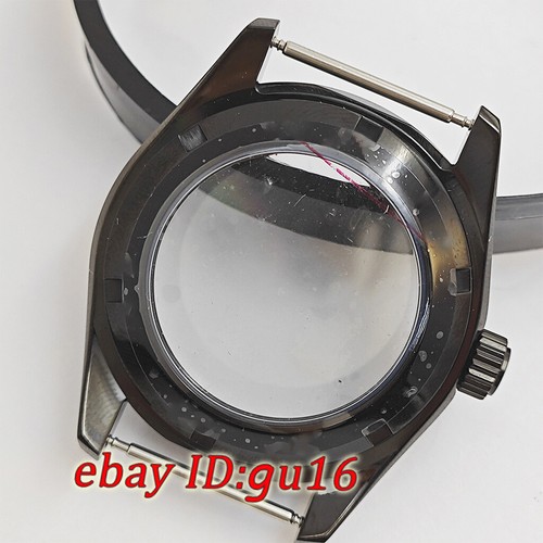 Caja de reloj 38 mm cristal zafiro negro para piezas NH35 NH36 ETA2824 PT5000 ST2130 - Imagen 7 de 9
