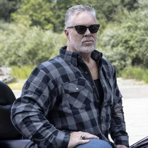 Milwaukee Leder MPM1630 Herren kariertes Flanell Biker Hemd mit CE-geprüfter Rüstung - Bild 8 von 17
