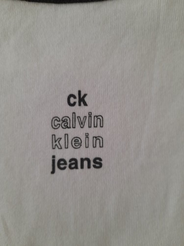 Vestido Camiseta Calvin Klein Blanco Mujer Sin Mangas Talla M 100% Algodón - Imagen 3 de 6