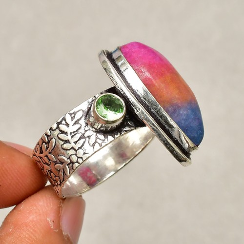 Solar Quartz Gemstone 925 Sterling Silver Handmade Jewelry Ring 10 - Picture 3 of 6