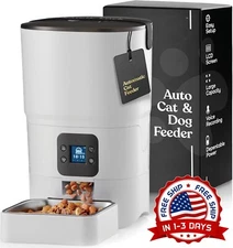 Alimentador Automático Para Mascotas Dispensador De Comida Inteligente 6L NEW US