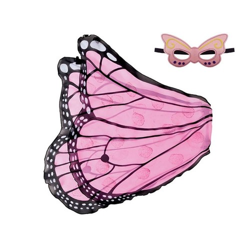 Maschera elfi angelo ali mantello chiffon farfalla costume Halloween - Foto 9 di 17