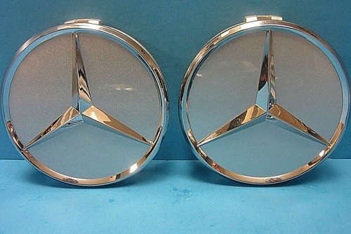 Set of 4 Genuine Wheel Hub Cap for Mercedes Benz Star Alloy Wheel Silver - Picture 9 of 11