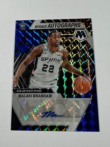 2022-23 Panini Mosaic Rookie Blue Prizm /49 Malaki Branham #RA-MAL Auto RC