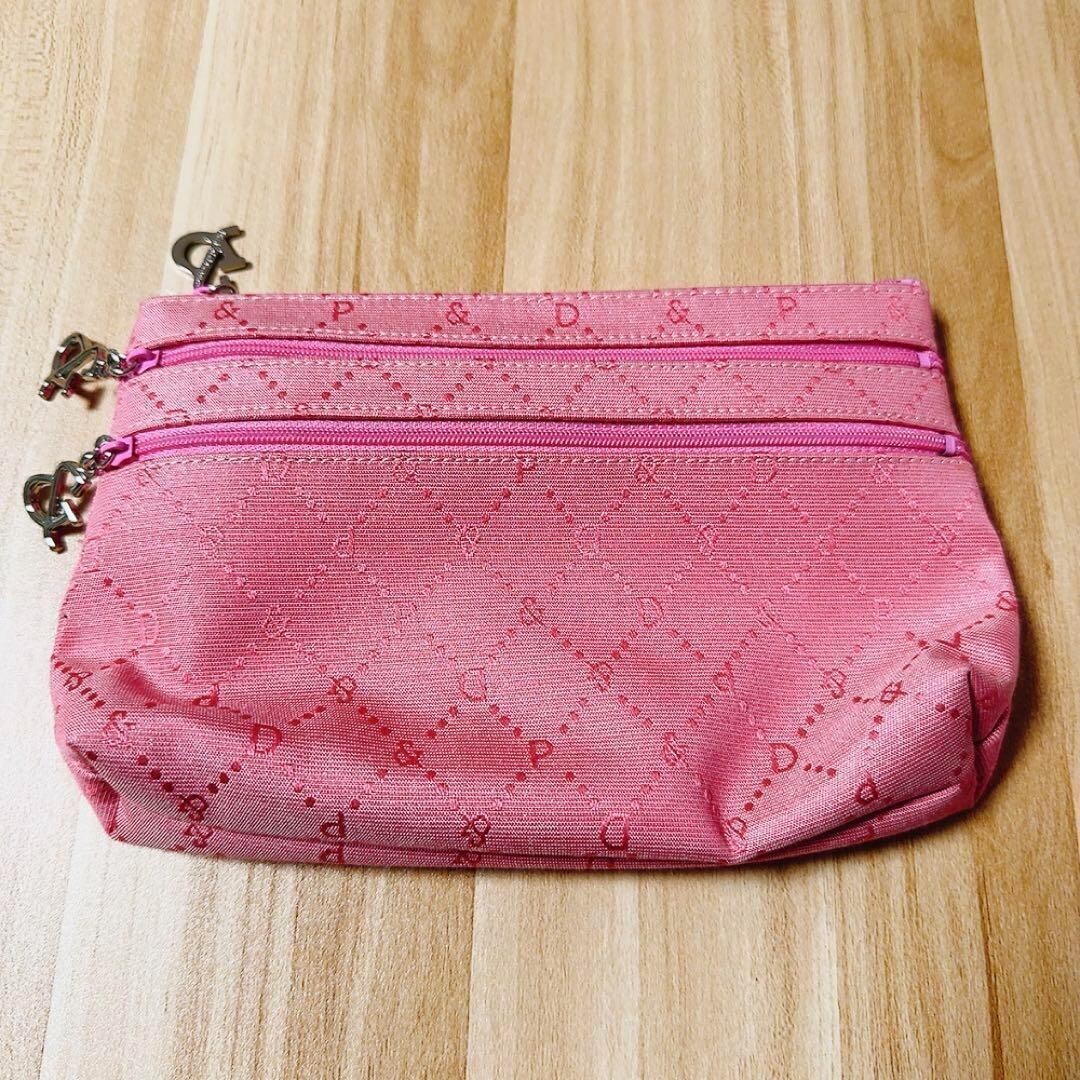 Pinky & Dianne Pouch Pink Color Leather Women Excellent