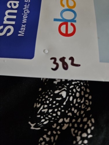 Women's Temt pants size 10 black white leopard pockets stretchy comfy 382 - Picture 11 of 11